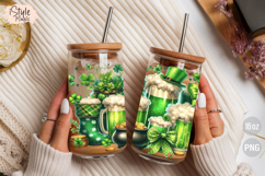 St Patrick's Day Festival lucky 16oz Glass Can Wrap Product Image 4