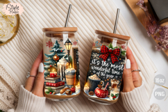 It&#039;s the most wonderful time of the year 16 oz Glass Can PNG Product Image 4