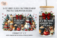 It&#039;s the most wonderful time of the year 16 oz Glass Can PNG Product Image 5