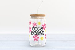 Oops Daisy Libbey Can Glass 16 OZ Wrap. Libbey Glass Wrap Product Image 2