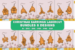 Christmas Earrings Lasercut BUNDLES Product Image 1