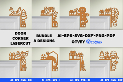 Christmas Door Corner Decoration Lasercut File SVG BUNDLES Product Image 1