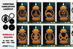 Christmas Candlestick Lasercut BUNDLES Product Image 1