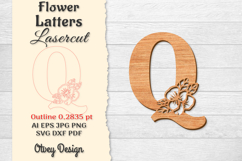 Flower Letters Alphabet Laser Cut File BUNDLES Product Image 18