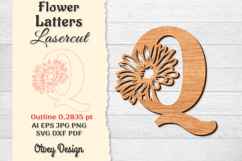 Flower Letters Alphabet Laser Cut File BUNDLES Product Image 18