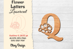 Flower Letters Alphabet Laser Cut File BUNDLES Product Image 18