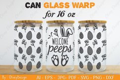 Happy Easter 16 oz Can Glass Wrap SVG Product Image 2