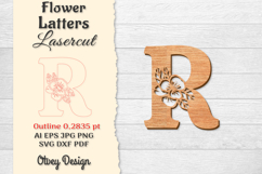 Flower Letters Alphabet Laser Cut File BUNDLES Product Image 19