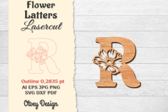 Flower Letters Alphabet Laser Cut File BUNDLES Product Image 19