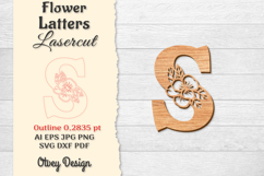 Flower Letters Alphabet Laser Cut File BUNDLES Product Image 20