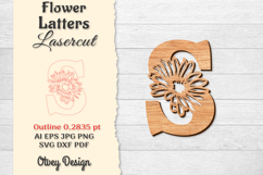 Flower Letters Alphabet Laser Cut File BUNDLES Product Image 19