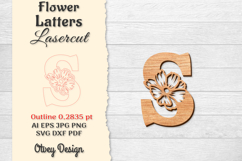 Flower Letters Alphabet Laser Cut File BUNDLES Product Image 20