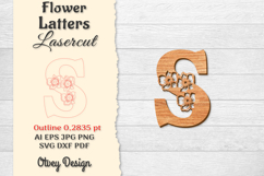 Flower Letters Alphabet Laser Cut File BUNDLES Product Image 20