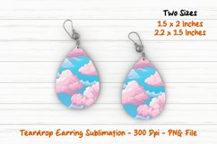 Clouds Teardrop Earring | Heart Teardrop Earring Product Image 1