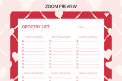 Heart Grocery List Template | Grocery List | Planner Product Image 2