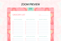 Pastel Stars Grocery List Template | Grocery List | Planner Product Image 2