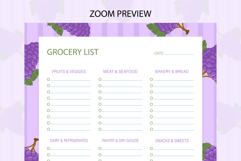Grapes Grocery List Template | Grocery List | Planner Product Image 2
