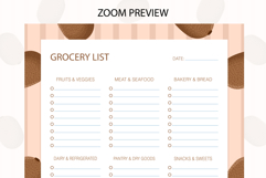 Kiwi Grocery List Template | Grocery List | Planner Product Image 2