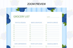 Blackberry Grocery List Template | Grocery List | Planner Product Image 2