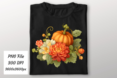 Fall Floral Pumpkin Png | Fall Png Product Image 2