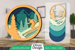 Ski 3D Layered Lasercut Product Image 1