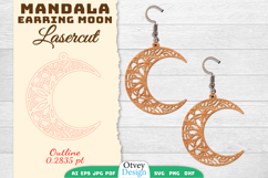 Earring Moon Mandala Lasercut BUNDLES Product Image 2