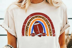 American Football PNG Sublimation | Rainbow PNG Clipart Product Image 2