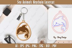 Keychain Sea Animals Lasercut SVG Product Image 1