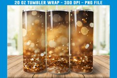 Golden Bokeh Tumbler Wrap | Bokeh Tumbler | Tumbler Wrap Product Image 2