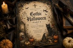 Gothic Halloween Edges 3 PNG Clipart Set Product Image 4