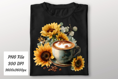 Watercolor Fall Coffee Latte Png | Fall Latte Png Product Image 2