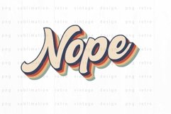 Retro Nope PNG Sublimation Product Image 1