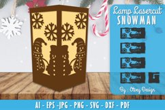 Christmas Snowman Lamp Lasercut BUNDLE Product Image 3