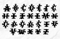 Winter Snowflake Alphabet Svg | Winter Monogram Svg Product Image 2