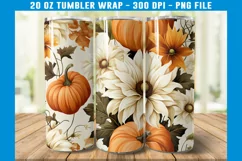 Fall Tumbler Wrap | Autumn Tumbler Wrap | Pumpkin Tumbler Product Image 2