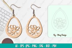 Flowers Earrings Laser Cut Product Image 2