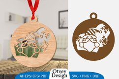 Christmas Gnome Ornament Lasercut BUNDLE Product Image 1