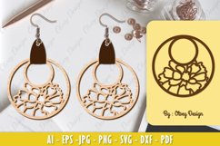 Flowers Earrings Laser Cut Product Image 1