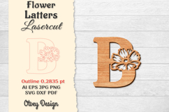 Flower Letters Alphabet Laser Cut File BUNDLES Product Image 3