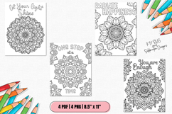 Positive Inspirational Mandala Coloring Pages Product Image 1