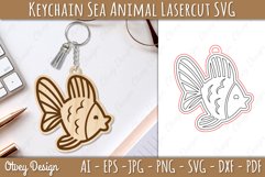 Keychain Sea Animal Lasercut SVG Product Image 3