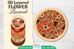 Flower 3D layered Lasercut Product Image 1
