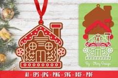 Gingerbread House Papercut SVG Product Image 1