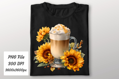 Watercolor Fall Coffee Latte Png | Fall Latte Png Product Image 2
