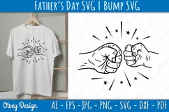 Father's Day SVG | Fist Bump SVG | Father Bumping Fist SVG Product Image 3