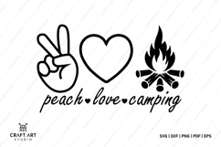 Peach Love Camping - Camping SVG - Adventure Mountain SVG Product Image 1