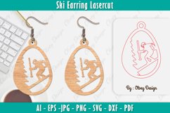 Ski Scene Earrings Lasercut Product Image 1