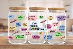Daily Affirmations | CNA Affirmations | 16oz Glass Can Product Image 3