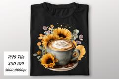 Watercolor Fall Coffee Latte Png | Fall Latte Png Product Image 2
