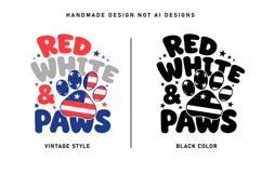 Red White &amp; Paws SVG | Patriotic Dog SVG PNG Product Image 2